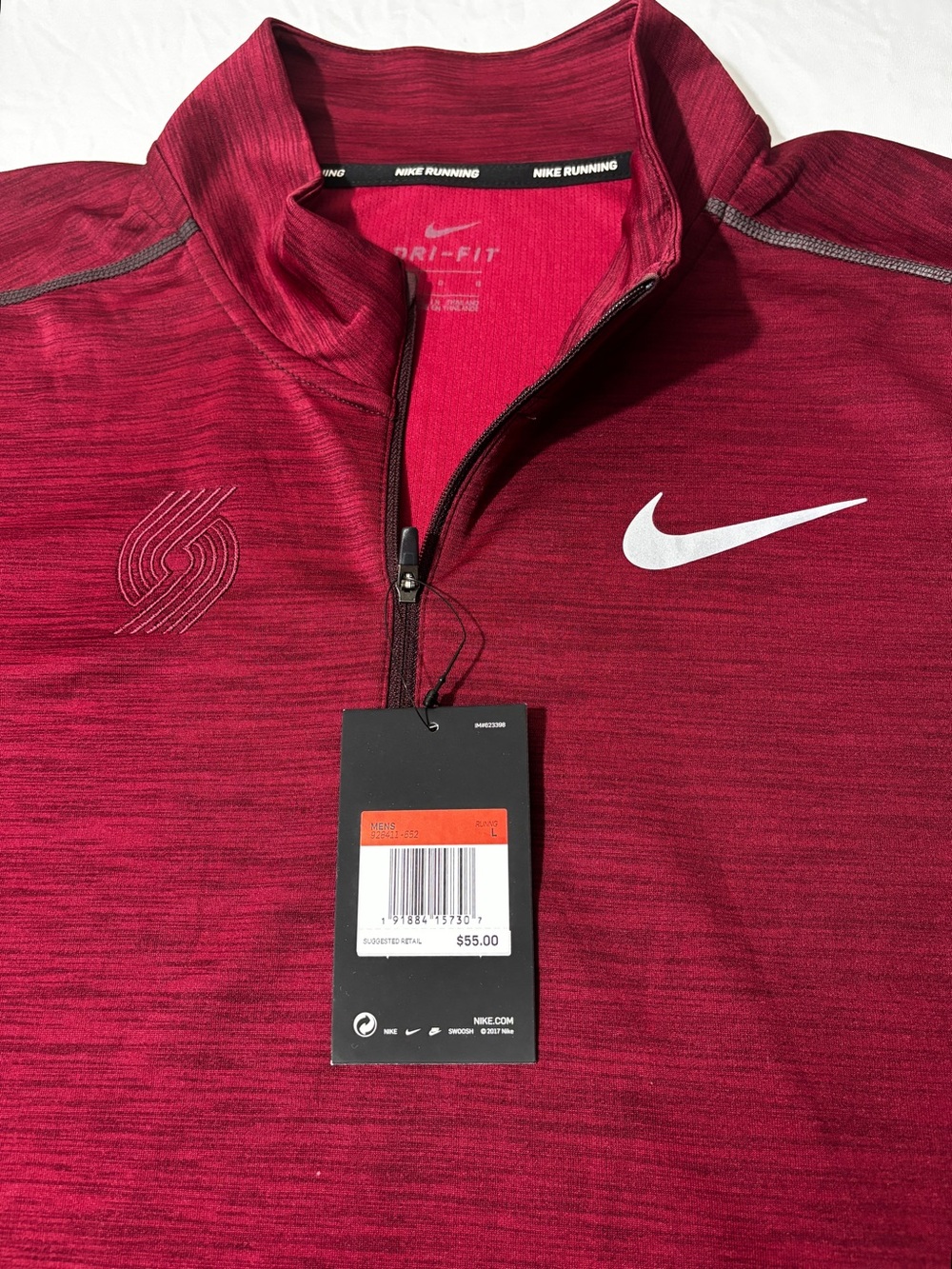 Nike Dri-FIT Portland Trail Blazers Running Half-Zip Pullover NWT